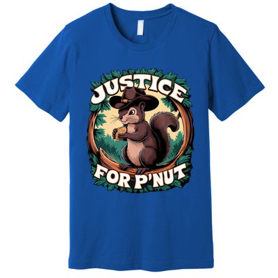 Justice For PNut Cute Peanut The Squirrel Cowboy Hat Premium T-Shirt