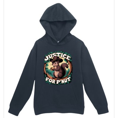 Justice For PNut Cute Peanut The Squirrel Cowboy Hat Urban Pullover Hoodie