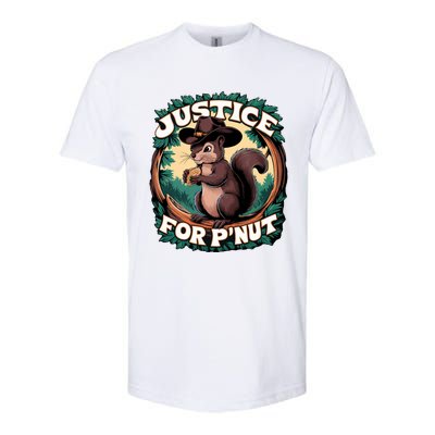 Justice For PNut Cute Peanut The Squirrel Cowboy Hat Softstyle CVC T-Shirt