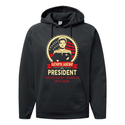 Janeway For President! Performance Fleece Hoodie