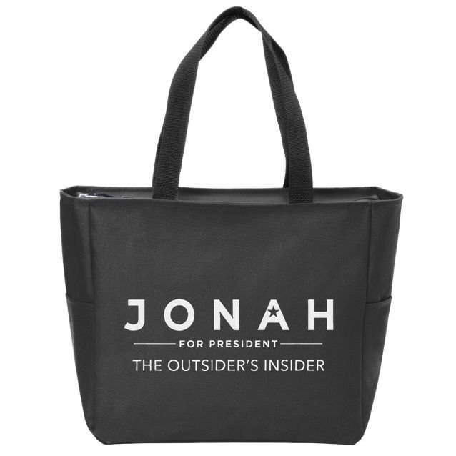 Jonah For President Zip Tote Bag