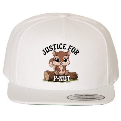 Justice For Pnut And Fred The Squirrel  Peanut Justice Wool Snapback Cap