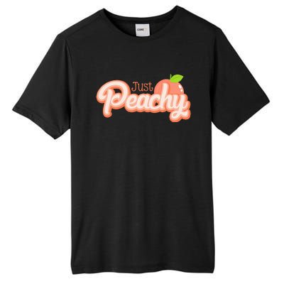 Just Freaking Peachy Feeling Happy Happiness Positivity Tall Fusion ChromaSoft Performance T-Shirt