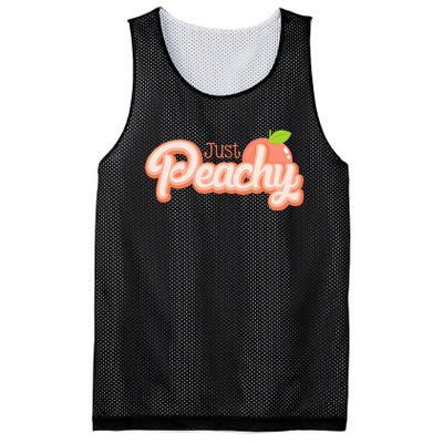 Just Freaking Peachy Feeling Happy Happiness Positivity Mesh Reversible Basketball Jersey Tank