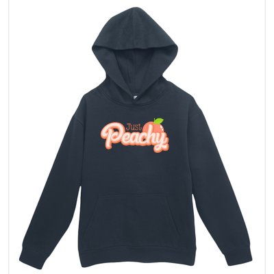 Just Freaking Peachy Feeling Happy Happiness Positivity Urban Pullover Hoodie