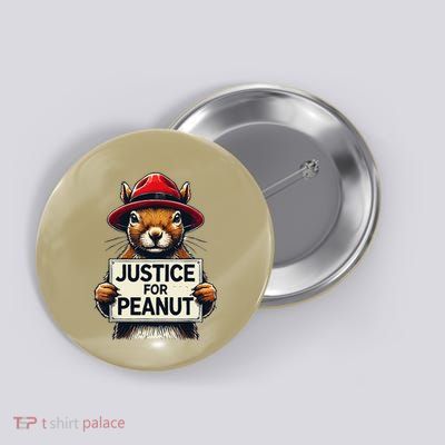 Justice For Peanut The Squirrel PNut Trump Pnut Graphic Button