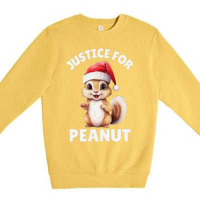 Justice For Peanut The Squirrel Justice For Fred The Raccoon Premium Crewneck Sweatshirt