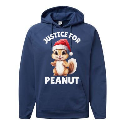 Justice For Peanut The Squirrel Justice For Fred The Raccoon Performance Fleece Hoodie