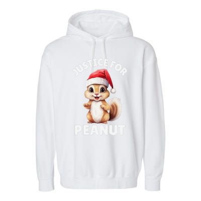 Justice For Peanut The Squirrel Justice For Fred The Raccoon Garment-Dyed Fleece Hoodie