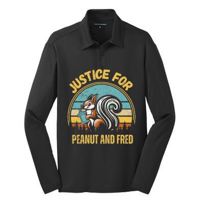 Justice For Peanut And Fred Peanut Squirrel Fred Raccoon Silk Touch Performance Long Sleeve Polo