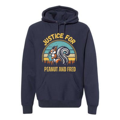 Justice For Peanut And Fred Peanut Squirrel Fred Raccoon Premium Hoodie