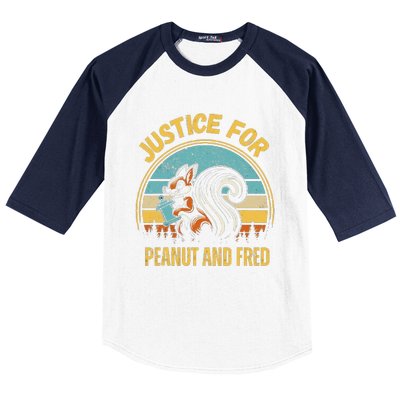 Justice For Peanut And Fred Peanut Squirrel Fred Raccoon Baseball Sleeve Shirt