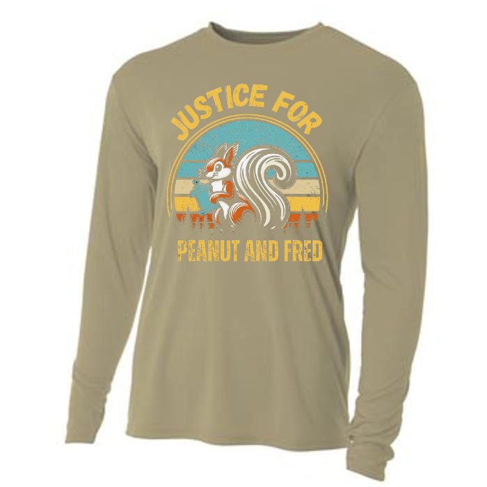 Justice For Peanut And Fred Peanut Squirrel Fred Raccoon Cooling Performance Long Sleeve Crew