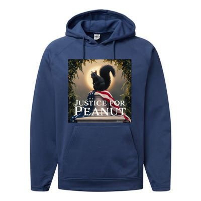 Justice For Peanut The Squirrel Peanut Squirrel Gift Performance Fleece Hoodie