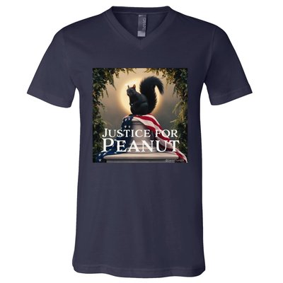 Justice For Peanut The Squirrel Peanut Squirrel Gift V-Neck T-Shirt