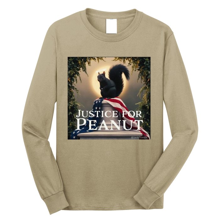 Justice For Peanut The Squirrel Peanut Squirrel Gift Long Sleeve Shirt