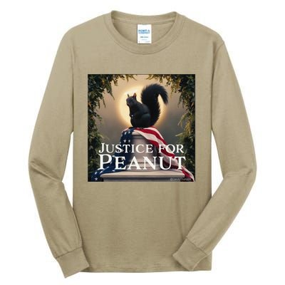 Justice For Peanut The Squirrel Peanut Squirrel Gift Tall Long Sleeve T-Shirt