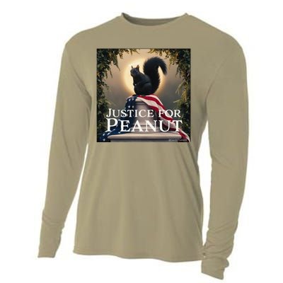 Justice For Peanut The Squirrel Peanut Squirrel Gift Cooling Performance Long Sleeve Crew