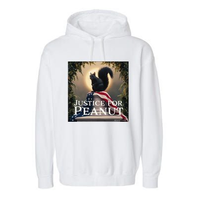 Justice For Peanut The Squirrel Peanut Squirrel Gift Garment-Dyed Fleece Hoodie