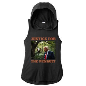 Justice For Peanut The Squirrel Maga Trump 2024 Vote Trump Ladies PosiCharge Tri-Blend Wicking Draft Hoodie Tank