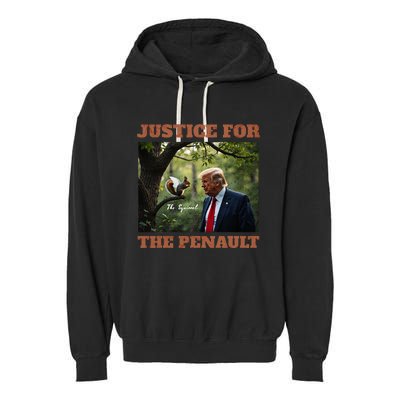 Justice For Peanut The Squirrel Maga Trump 2024 Vote Trump Garment-Dyed Fleece Hoodie