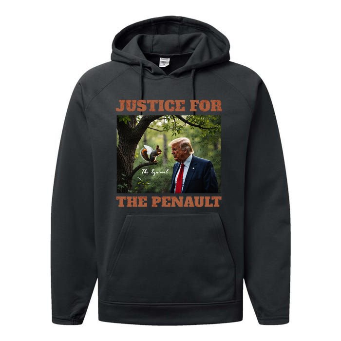 Justice For Peanut The Squirrel Maga Trump 2024 Vote Trump Performance Fleece Hoodie