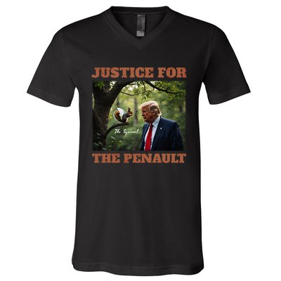 Justice For Peanut The Squirrel Maga Trump 2024 Vote Trump V-Neck T-Shirt