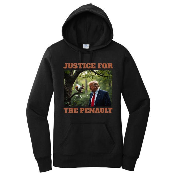 Justice For Peanut The Squirrel Maga Trump 2024 Vote Trump Women's Pullover Hoodie