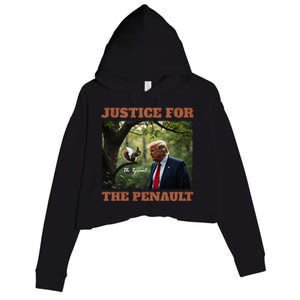 Justice For Peanut The Squirrel Maga Trump 2024 Vote Trump Crop Fleece Hoodie