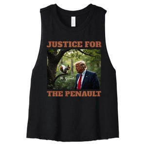 Justice For Peanut The Squirrel Maga Trump 2024 Vote Trump Women's Racerback Cropped Tank