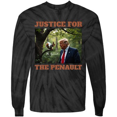 Justice For Peanut The Squirrel Maga Trump 2024 Vote Trump Tie-Dye Long Sleeve Shirt