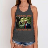 Justice For Peanut The Squirrel Maga Trump 2024 Vote Trump Women's Knotted Racerback Tank