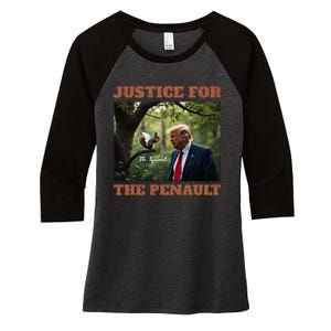 Justice For Peanut The Squirrel Maga Trump 2024 Vote Trump Women's Tri-Blend 3/4-Sleeve Raglan Shirt