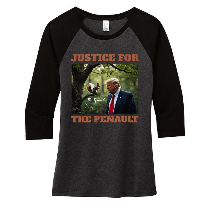 Justice For Peanut The Squirrel Maga Trump 2024 Vote Trump Women's Tri-Blend 3/4-Sleeve Raglan Shirt