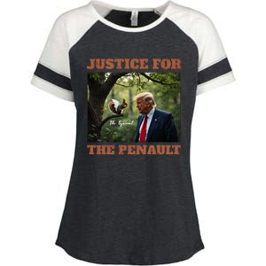 Justice For Peanut The Squirrel Maga Trump 2024 Vote Trump Enza Ladies Jersey Colorblock Tee