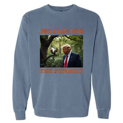 Justice For Peanut The Squirrel Maga Trump 2024 Vote Trump Garment-Dyed Sweatshirt