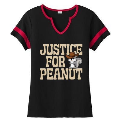 Justice For Peanut The Squirrels 2024 Ladies Halftime Notch Neck Tee