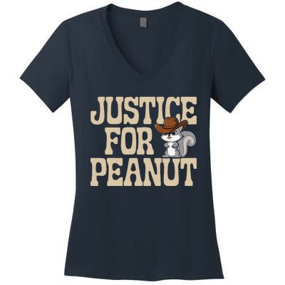 Justice For Peanut The Squirrels 2024 Women's V-Neck T-Shirt