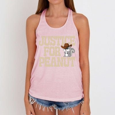 Justice For Peanut The Squirrels 2024 Women's Knotted Racerback Tank