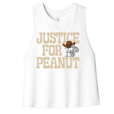 Justice For Peanut The Squirrels 2024 Women's Racerback Cropped Tank