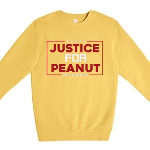 Justice For Peanut The Squirrel Peanut Squirrel Premium Crewneck Sweatshirt