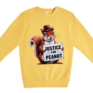 Justice For Peanut The Squirrel Peanut Squirrel Premium Crewneck Sweatshirt