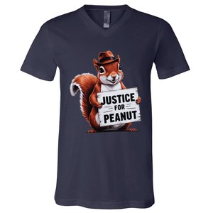 Justice For Peanut The Squirrel Peanut Squirrel V-Neck T-Shirt