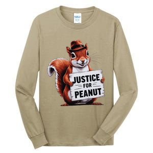 Justice For Peanut The Squirrel Peanut Squirrel Tall Long Sleeve T-Shirt