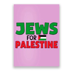 Jews For Palestine Peace Love Free Palestine Flag Poster