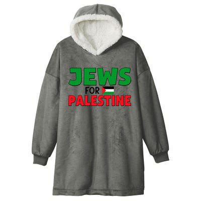 Jews For Palestine Peace Love Free Palestine Flag Hooded Wearable Blanket