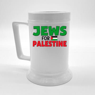 Jews For Palestine Peace Love Free Palestine Flag Beer Stein