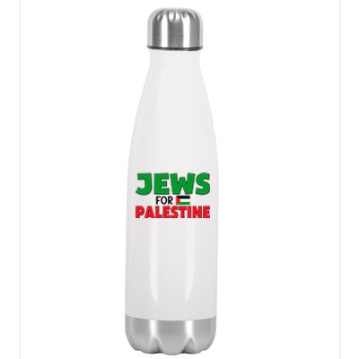 Jews For Palestine Peace Love Free Palestine Flag Stainless Steel Insulated Water Bottle