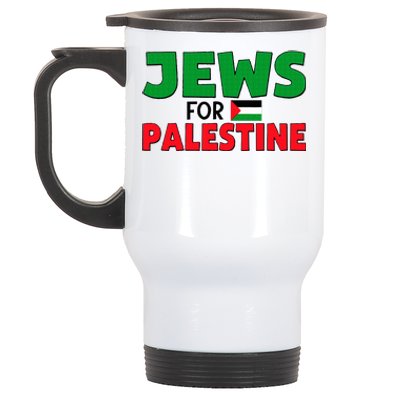 Jews For Palestine Peace Love Free Palestine Flag Stainless Steel Travel Mug