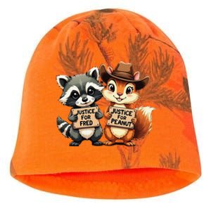 Justice For Peanut The Squirrel And Fred The Raccoon Kati - Camo Knit Beanie